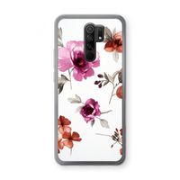 Geschilderde bloemen: Xiaomi Redmi 9 Transparant Hoesje