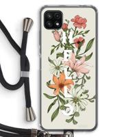 Hello bloemen: Samsung Galaxy A22 5G Transparant Hoesje met koord