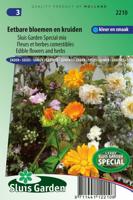 Mix van eetbare bloemen en kruiden