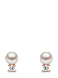 Yoko London boucles d'oreilles en or rose 18ct pavées de diamants