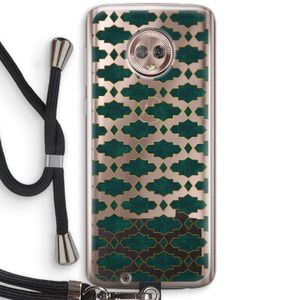 Moroccan tiles: Motorola Moto G6 Transparant Hoesje met koord
