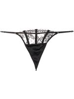 Fleur Du Mal string Frankie en dentelle - Noir - thumbnail