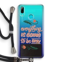 Optimistic flower girl: Huawei P Smart (2019) Transparant Hoesje met koord