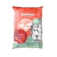 Bolsius Theelichten 75 Stuks Wit