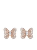 De Beers Jewellers boucles d'oreilles Portrait of Nature Butterfly en or rose 18ct serties de diamants - thumbnail