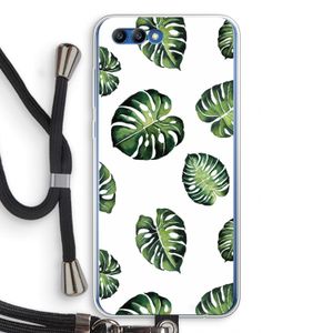 Tropische bladeren: Honor 10 Transparant Hoesje met koord