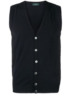 Zanone v-neck knit vest - Bleu