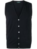Zanone v-neck knit vest - Bleu