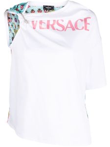 Versace t-shirt Butterflies à logo - Blanc