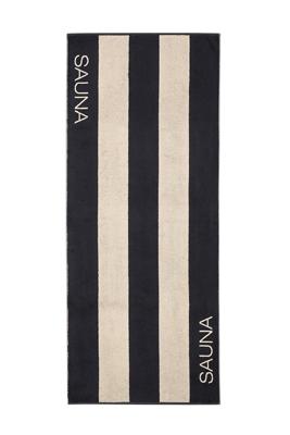 Cawö Cawö Saunahanddoek 6221 Natur Schwarz 80x200