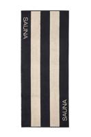 Cawö Cawö Saunahanddoek 6221 Natur Schwarz 80x200