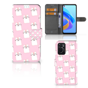 OPPO A76 | A96 Telefoonhoesje met Pasjes Sleeping Cats