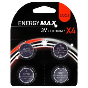 EnergyMax knoopcel batterijen budget voordeelset - CR2032 - 4x stuks