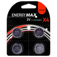 EnergyMax knoopcel batterijen budget voordeelset - CR2032 - 4x stuks - thumbnail