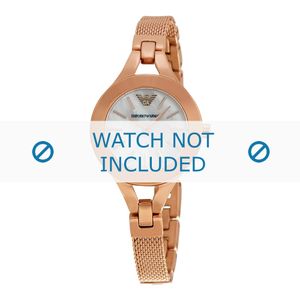 Armani horlogeband AR7329 Staal Rosé 9mm