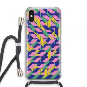 Skew Blush 1: iPhone XS Max Transparant Hoesje met koord