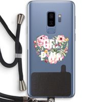 GRL PWR Flower: Samsung Galaxy S9 Plus Transparant Hoesje met koord