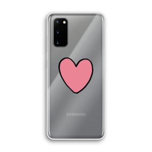 Hartje: Samsung Galaxy S20 Transparant Hoesje