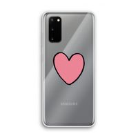 Hartje: Samsung Galaxy S20 Transparant Hoesje