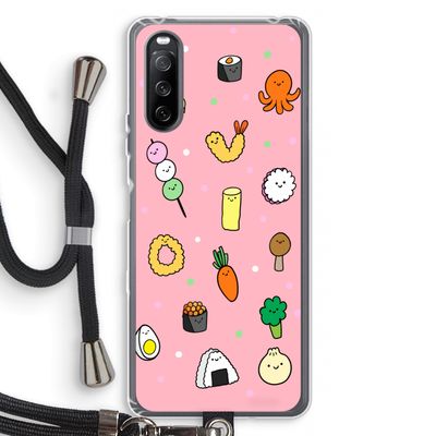 Happy bento friends: Sony Sony Xperia 10 III Transparant Hoesje met koord