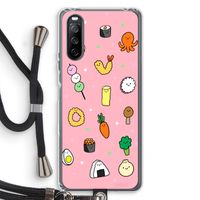 Happy bento friends: Sony Sony Xperia 10 III Transparant Hoesje met koord