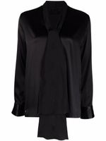 Philipp Plein blouse en soie à col v - Noir - thumbnail