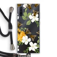 No flowers without bees: Samsung Galaxy Note 10 Plus Transparant Hoesje met koord No flowers without bees: Samsung Galaxy Note 10 Plus Transparant Hoesje met koord