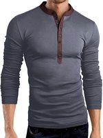 Henley Collar Men T-Shirt