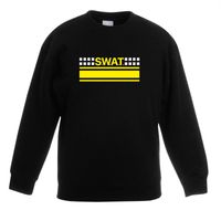 Politie SWAT team logo sweater zwart voor kinderen - thumbnail