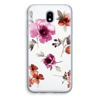 Geschilderde bloemen: Samsung Galaxy J5 (2017) Transparant Hoesje