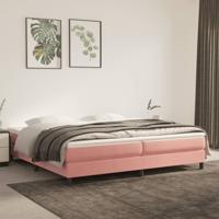 Boxspring bed fluweel roze 200x200 cm