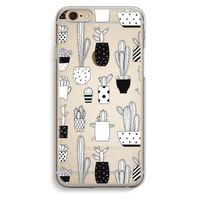 Cactusmotief: iPhone 6 / 6S Transparant Hoesje