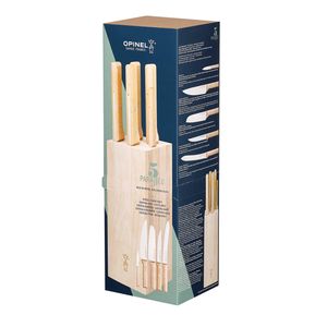 Opinel Parallèle ""Bread"" Messenblok - 5-delig - Beukenhout