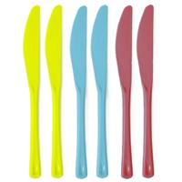 Messen - kunststof - 36x - herbruikbaar plastic - 19 cm - BBQ / Verjaardag / Camping / Party