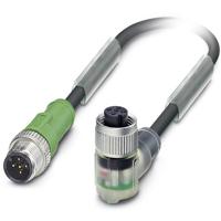 Phoenix Contact 1694651 Sensor/actuator connector, geassembleerd M12 Aantal polen (sensoren): 5 Stekker, recht, Bus, haaks 1.50 m 1 stuk(s) Piece