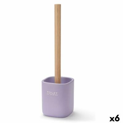 Toiletborstel Berilo Wit Groen Hout Polyresin 9,6 x 37 x 9,5 cm (6 Stuks)