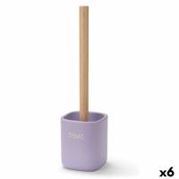 Toiletborstel Berilo Wit Groen Hout Polyresin 9,6 x 37 x 9,5 cm (6 Stuks)