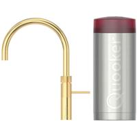 Quooker Fusion Round Keukenkraan Set - Kokend Warm- en Koud Water - Goud - Inclusief COMBI+ Reservoir