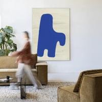 Urban Cotton Wandkleed 'Cobby' 110 x 145cm in Frame - black
