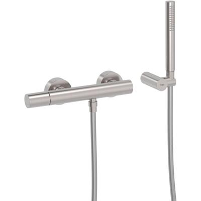 Douchekraan Tres Study | Opbouw | Mengkraan | 1-weg | hoh 15 cm | 1-knop | Rond | Rvs look