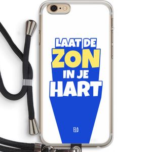 Laat de zon in je hart: iPhone 6 PLUS / 6S PLUS Transparant Hoesje met koord