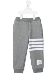 Thom Browne Kids pantalon de jogging en jersey à 4 bandes - Gris