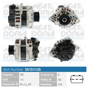 Meat Doria Alternator/Dynamo 55151135