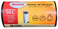 Dumil hoge afvalzakken m 30l rol a 20st