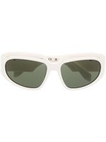 Palm Angels Eyewear Heights palm-plaque sunglasses - Blanc - thumbnail