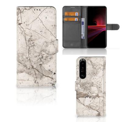 Sony Xperia 1 III | Bookcase | Marmer Beige
