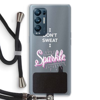 Sparkle quote: Oppo Find X3 Neo Transparant Hoesje met koord