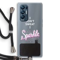 Sparkle quote: Oppo Find X3 Neo Transparant Hoesje met koord