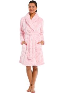 Rebelle damesbadjas fleece fluffy – kort model-L (44/46)