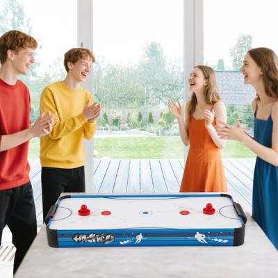 Airhockeytafel met 12V Motor & 2 Pucks & 2 Sliders Elektrische Air Hockey Speeltafel Luchthockey